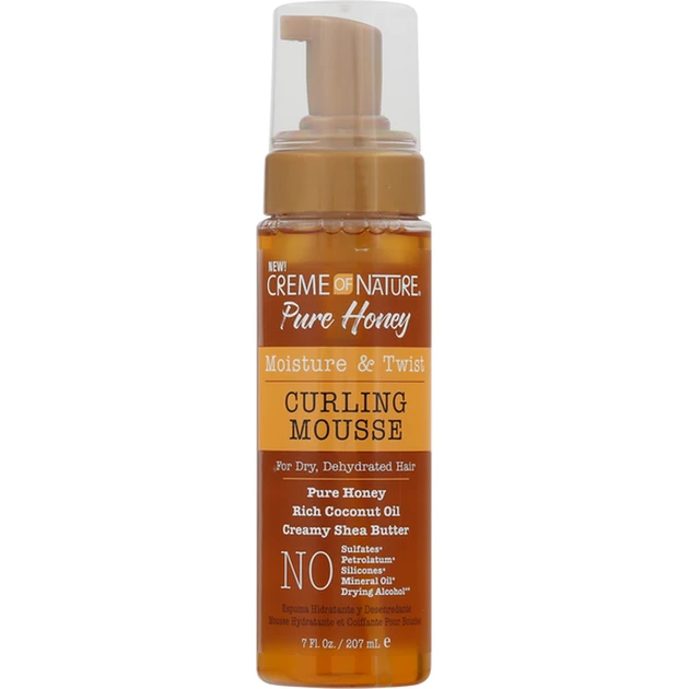 Cream Of Nature Pure Honey Moisture & Twist Curling Mousse 7 Oz
